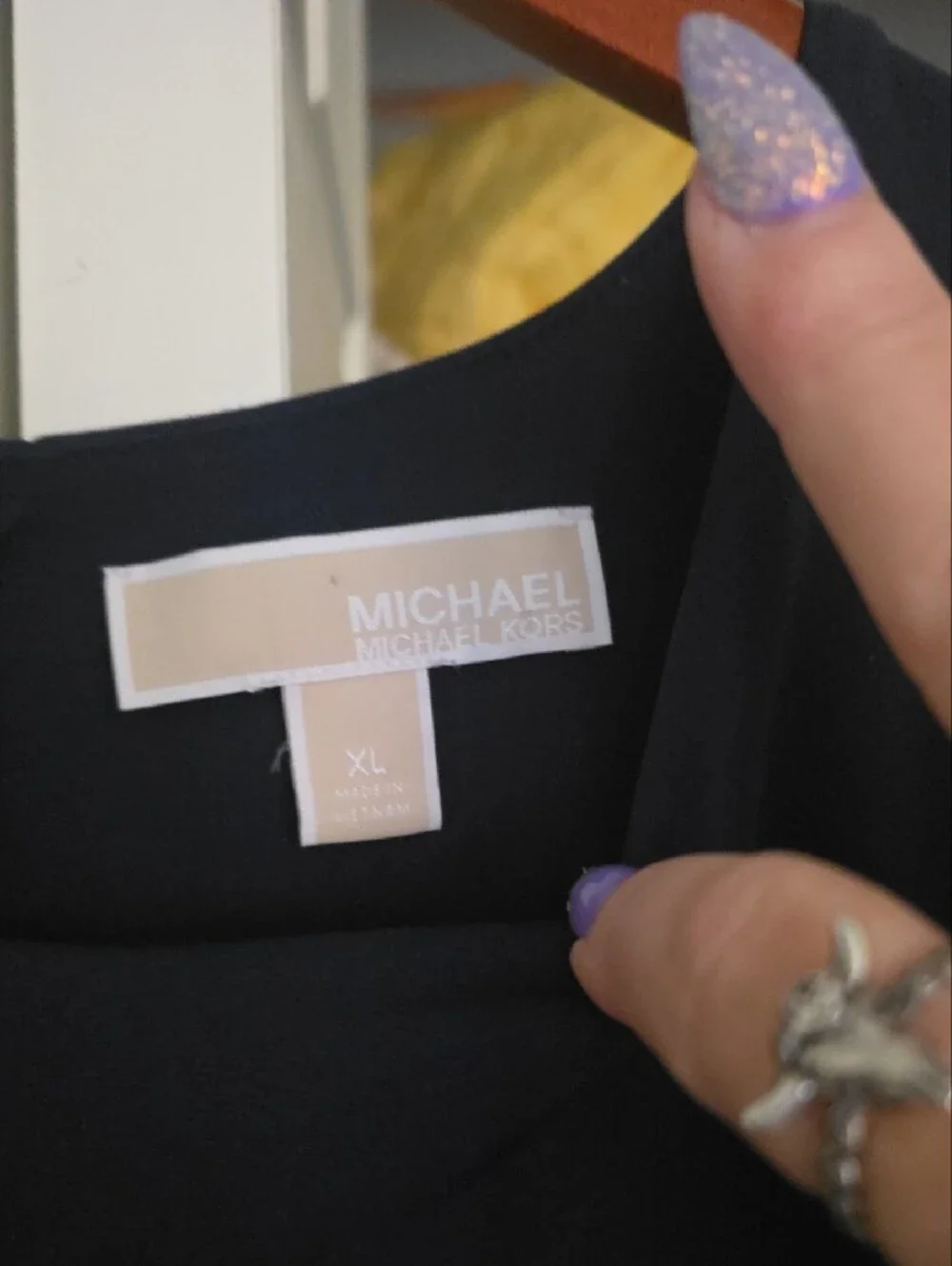 Michael Kors Navy Sleeveless Maxi Dress with Gold Grommet Accents - Picture 2 of 9